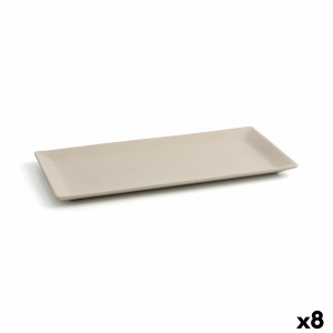 Plateau apéritif Quid Mineral Gres Beige Céramique 15 x 30 cm (8 Un...
