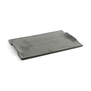 Tablett für Snacks Quid Mineral Gres Schwarz aus Keramik 35 x 23 cm...