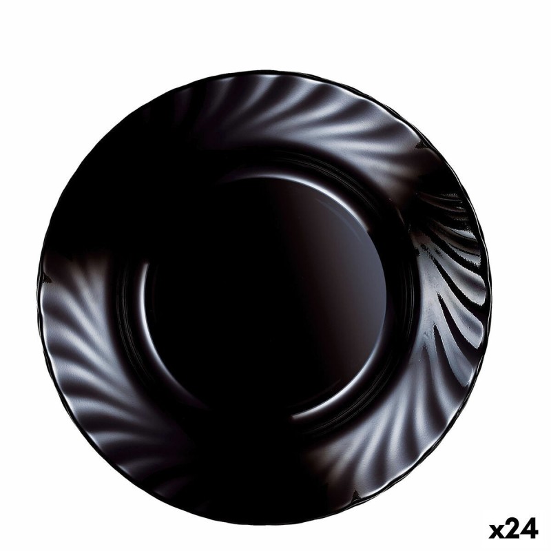 Suppenteller Luminarc Trianon Schwarz Glas (ø 22,5 cm) (24 Stück) |...