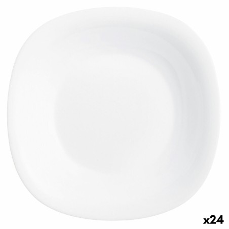 Deep Plate Luminarc Carine White Glass (Ø 23,5 cm) (24 Units) |  Pl...
