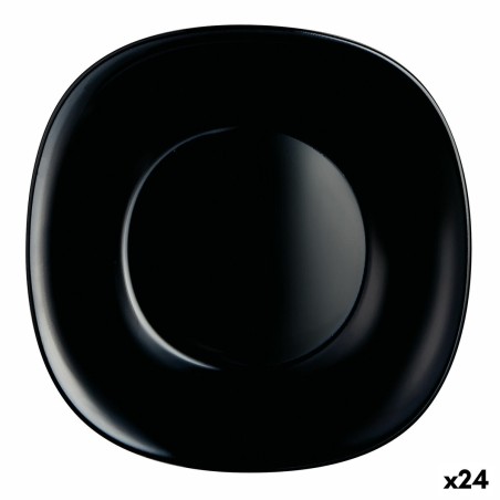 Deep Plate Luminarc Carine Black Glass (Ø 23,5 cm) (24 Units) |  Pl...