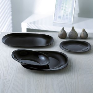 Assiette à dessert Luminarc Carine Noir verre (19 cm) (24 Unités) |...