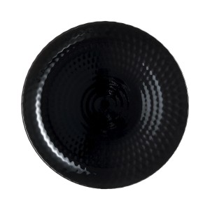 Flat plate Luminarc Pampille Black Glass (25 cm) (24 Units) |  Plat...