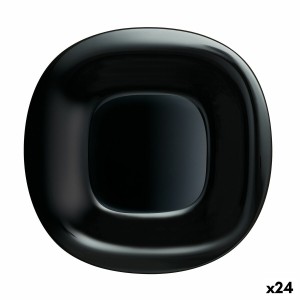 Assiette plate Luminarc Carine Noir verre (Ø 26 cm) (24 Unités) |  ...