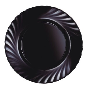 Flat plate Luminarc Trianon Black Glass (Ø 24,5 cm) (24 Units) |  P...