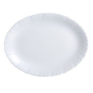 Plat à Gratin Luminarc Feston Oblongue Blanc verre (Ø 33 cm) (6 Uni...