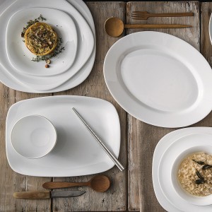 Serving Platter Bormioli Rocco Parma Rectangular White Glass (18 x ...