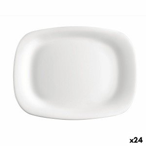 Serving Platter Bormioli Rocco Parma Rectangular White Glass 20 x 2...