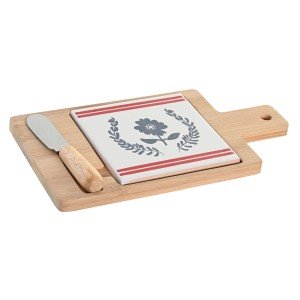 Ensemble à apértif DKD Home Decor 21,5 x 11,8 x 1,5 cm Naturel Roug...