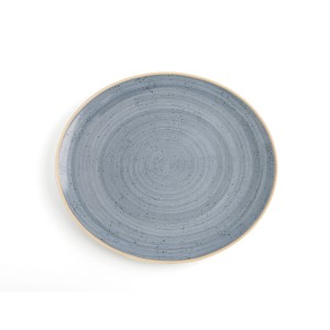 Flat Plate Ariane Terra Blue Ceramic 30 x 27 cm (6 Units) |  Plates...