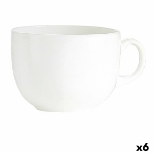Kop Luminarc Blanc groß Weiß Glas (720 ml) (6 Stück) |  Tassen und ...