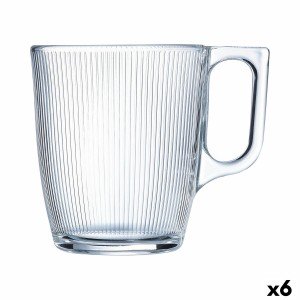 Kop Luminarc Stripy Frühstück Durchsichtig Glas (250 ml) (6 Stück) ...