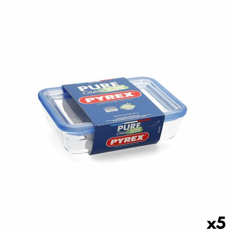 Hermetic Lunch Box Pyrex Pure Glass Transparent Glass (1,5 L) (5 Un...