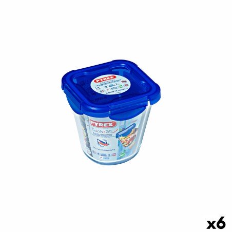 Hermetic Lunch Box Pyrex Cook & go Transparent Glass (800 ml) (6 Un...