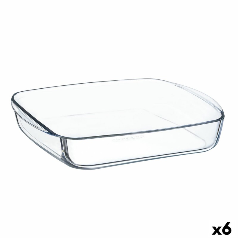 Kochschüssel Ô Cuisine karriert 25 x 22 x 5 cm Durchsichtig Glas (6...