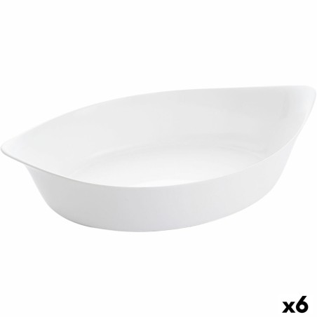 Kochschüssel Luminarc Smart Cuisine Oval Weiß Glas 6 Stück 38 x 22 ...