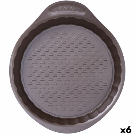 Oven Mould Pyrex Asimetria Circular Black 25 cm (6 Units) |  Decora...