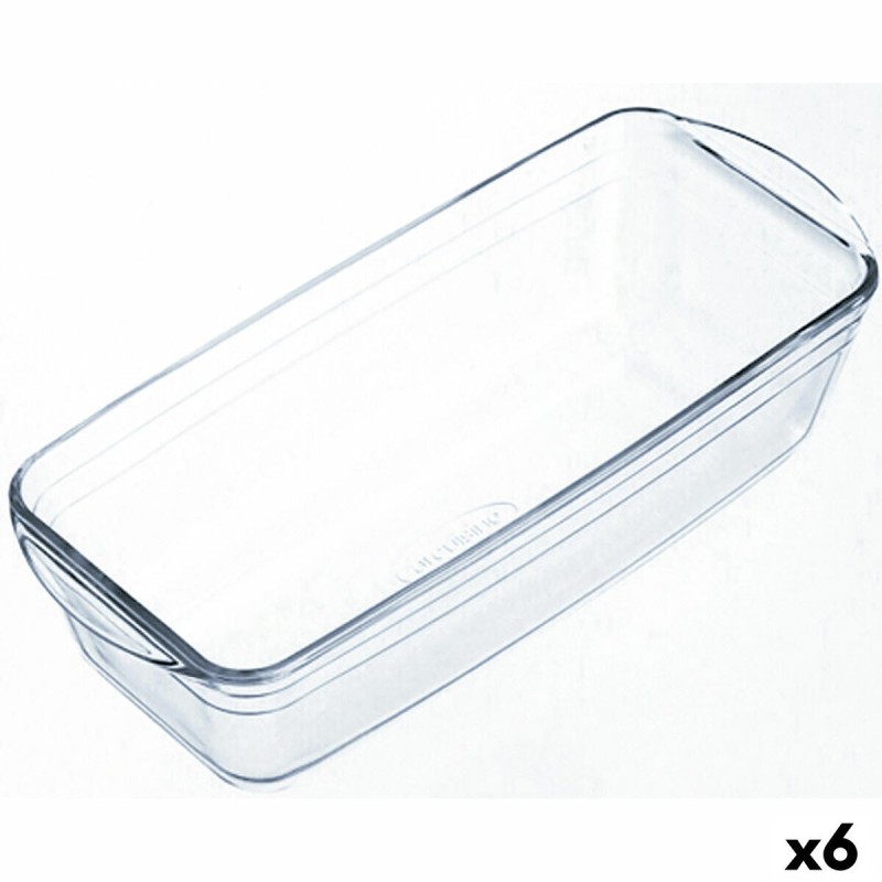 Oven Mould Ô Cuisine Rectangular 29 x 12 x 8 cm Transparent (6 Unit...