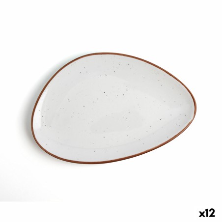 Flacher Teller Ariane Terra Beige aus Keramik Ø 21 cm (12 Stück) | ...