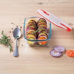 Hermetic Lunch Box Pyrex Cook & Heat 2,5 L Transparent Glass (4 Uni...