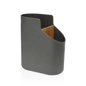 Gefäß für Küchenutensilien Versa Bambus ABS 8,5 x 17,6 x 15 cm Grau...