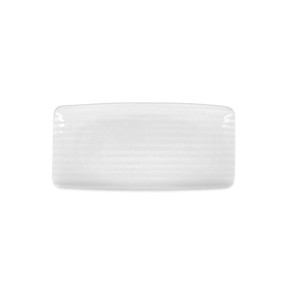 Tablett für Snacks Ariane Artisan aus Keramik Weiß 30 x 15 cm (6 St...