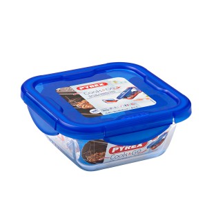 Hermetic Lunch Box Pyrex Cook & Go 16,7 x 16,7 x 7 cm Blue 850 ml G...