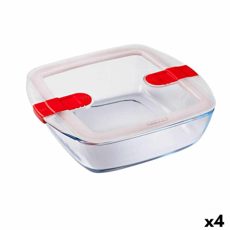 Hermetic Lunch Box Pyrex Cook & Heat 25 x 22 x 7 cm 2,2 L Transpare...