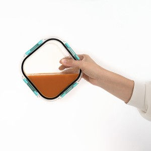 Lunchbox hermetisch Quid Purity karriert 530 ml Durchsichtig Glas (...
