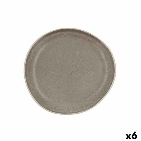 Flat plate Bidasoa Gio Occasional 20 cm Ceramic Grey (6 Units) |  P...