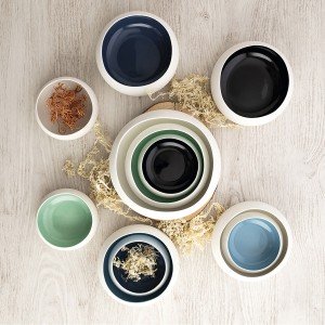 Assiette creuse Ariane Organic Céramique Noir 16 cm (6 Unités) |  A...