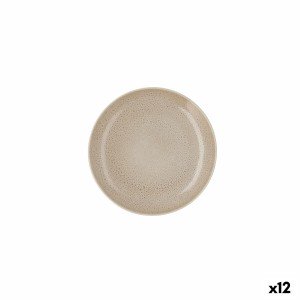 Flacher Teller Ariane Porous Beige aus Keramik Ø 21 cm (12 Stück) |...