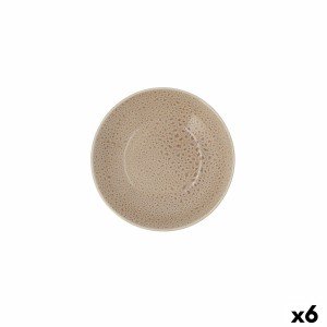 Deep Plate Ariane Porous Ceramic Beige Ø 21 cm (6 Units) |  Plates,...