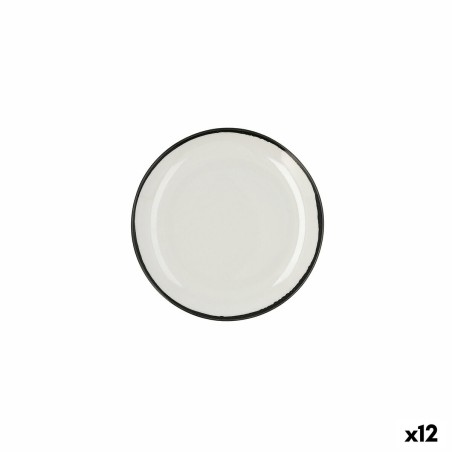 Flat Plate Ariane Vital Filo White Ceramic Ø 21 cm (12 Units) |  Pl...