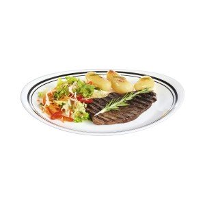 Flacher Teller Luminarc Friends Time Bistr Weiß/Schwarz Glas Ø 30 c...