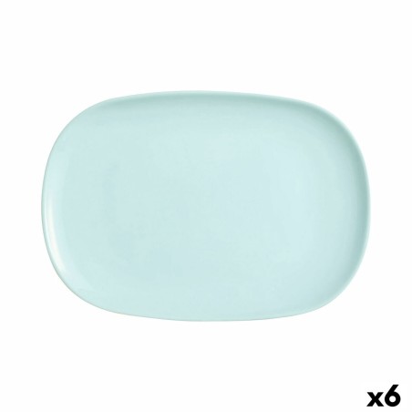 Serving Platter Luminarc Sweet Line Turquoise Glass 35 x 24 cm (6 U...