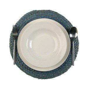 Untersetzer Versa Blau 35 x 1 x 35 cm Jute |  Untersetzer , Platzde...