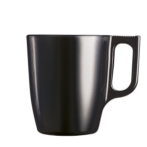 Mug Luminarc Flashy Black 250 ml Glass (6 Units) |  Cups and Thermo...