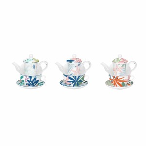 Tea Set DKD Home Decor Crystal Porcelain Blue Green (3 Units) |  Gl...