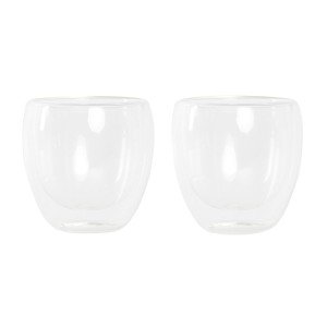 Set of glasses DKD Home Decor Transparent Crystal Borosilicate Glas...