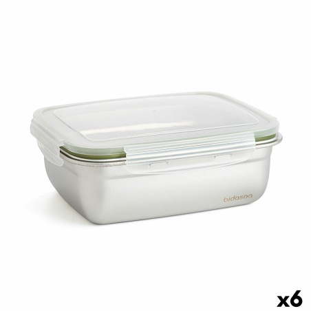 Lunchbox hermetisch Bidasoa Theo rechteckig 1,8 L 23 x 18 x 8 cm Me...