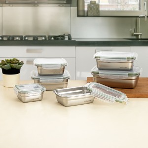 Lunchbox hermetisch Bidasoa Theo rechteckig 1,8 L 23 x 18 x 8 cm Me...