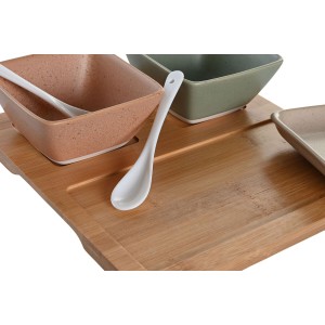 Ensemble à apértif DKD Home Decor 24 x 23,5 x 1,5 cm Porcelaine Mul...