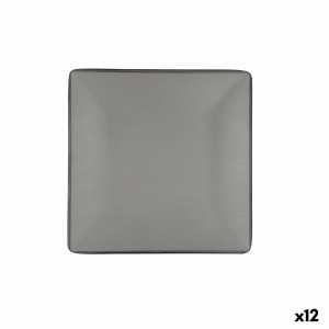 Flacher Teller Bidasoa Gio Grau Kunststoff 21,5 x 21,5 cm (12 Stück...
