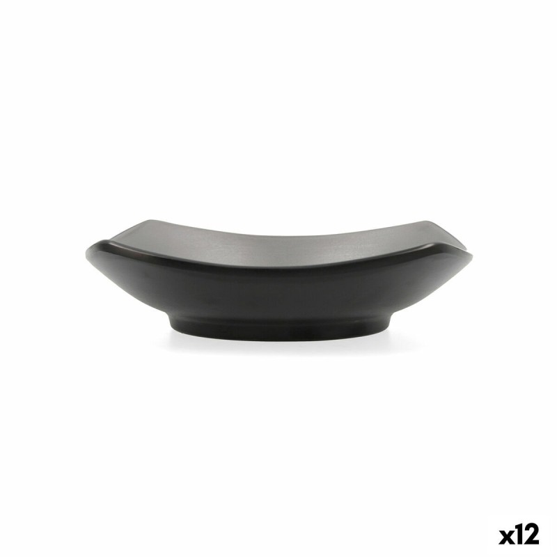 Snack Bowl Bidasoa Gio Grey Plastic 15 x 15 cm (12 Units) |  Plates...