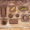 Snack Bowl Bidasoa Gio Brown Plastic 13 x 13 cm 12 Units |  Plates,...