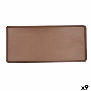 Tablett für Snacks Bidasoa Gio Braun Kunststoff 31,5 x 14,5 cm (9 S...