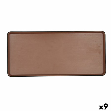 Snack tray Bidasoa Gio Brown Plastic 31,5 x 14,5 cm (9Units) |  Pla...