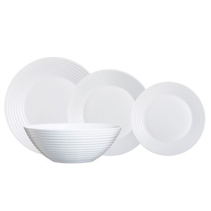Geschirr-Set Luminarc Harena Weiß Glas 19 Stücke |  Geschirr, Table...
