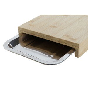 Cutting board DKD Home Decor Natural Bamboo Stainless steel 28 x 21...